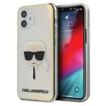Etui KARL LAGERFELD Apple iPhone 12 Mini Iridescent Karl`s Head Opalowy Case